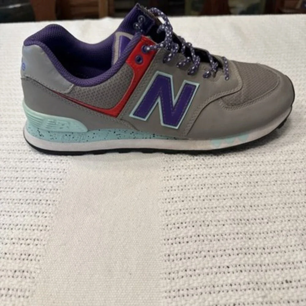New Balance 574 Marblehead Prism Purple Grey Women's 10 Running Shoe WL574WOA